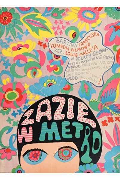 Universal Ζαζί στο Μετρό του Λουί Μαλ, Βίντατζ Ξύλινη Αφίσα Ζωγραφικής, Διακο...