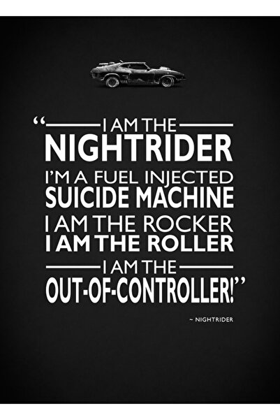 Universal Είμαι ο Νάιτράιντερ Ξύλινη Διακοσμητική Αφίσα Τέχνης