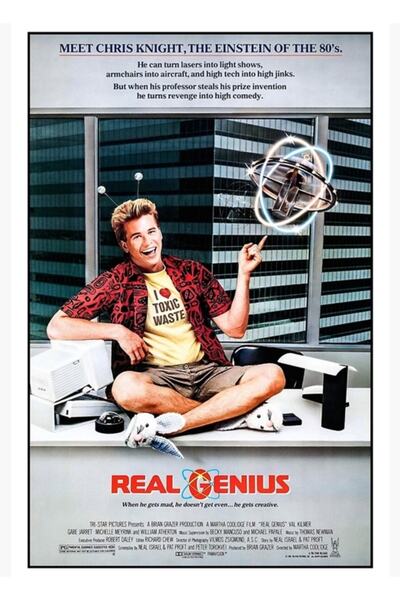 Universal Real Genius (1985) Ξύλινη Διακοσμητική Αφίσα Ζωγραφικής