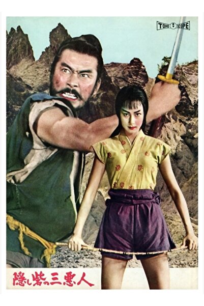 Universal Fortăreața Ascunsă Afiș de film Kurosawa Tablou Afiș din lemn Decor...