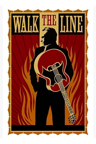 Universal Poster decorativ din lemn Walk The Line