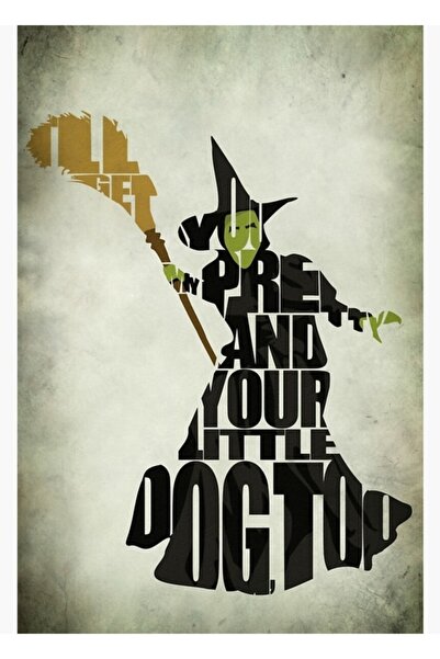 Universal Διακοσμητική Ξύλινη Αφίσα Πίνακα  "Η Κακιά Μάγισσα της Δύσης "