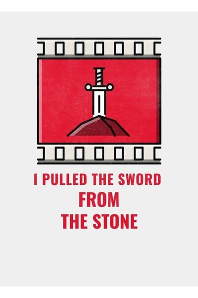 Universal Am extras sabia din piatră Tablou Poster din lemn Decorativ