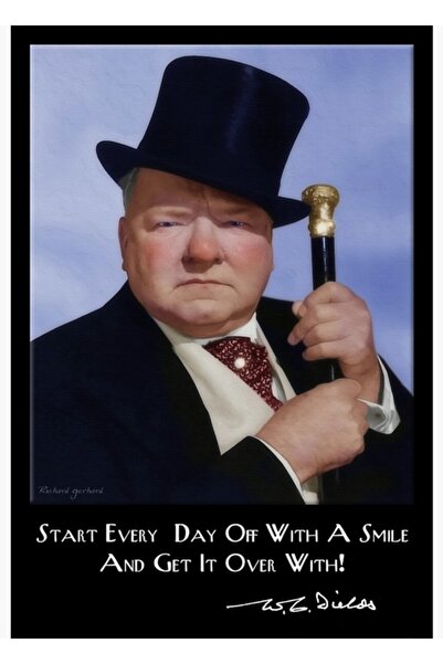 Universal Poster decorativ din lemn cu pictură W. C. Fields