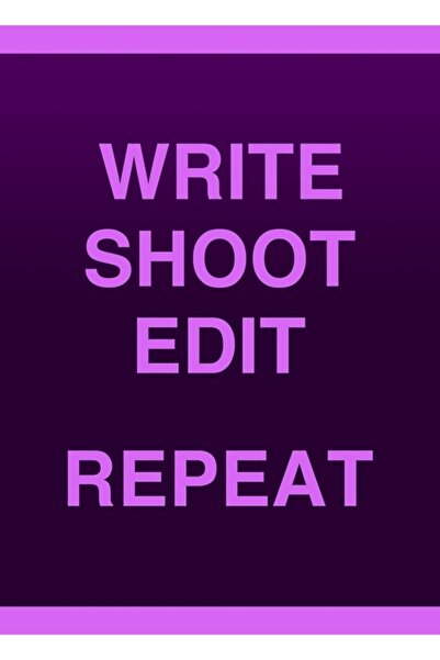 Universal Scrie, filmă, editărește, repetă // Poster decorativ din lemn pentr...