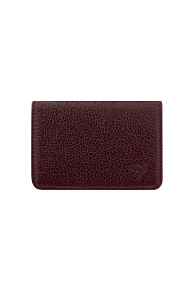 Garbalia Claret Red Magnet Genuine Leather Magnetic Card Holder Wallet