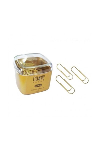 Mas Cubbie Premium Gold Color Paper Clip 28 mm -1302