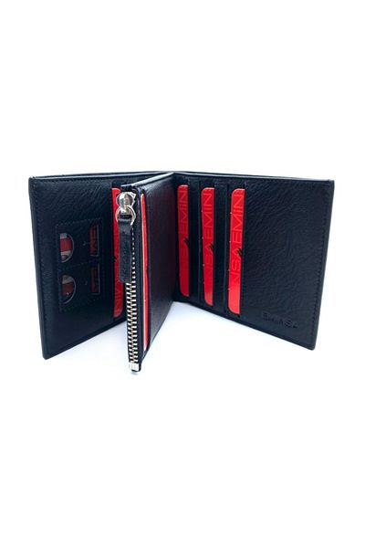 Eminsa Black Leather Horizontal Wallet