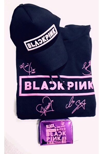 Built By Crazy Combinație de hanorac negru Blackpink Signature pentru damă