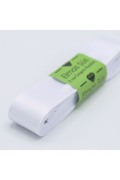 E Elmas Λευκή Κορδέλα Grosgrain 3cm 10m