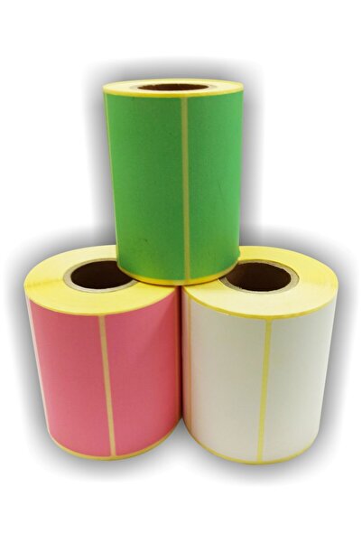 İSTANBUL BİLGİSAYAR FORM Eko Termal Yapışkanlı Renkli Etiket 50x100mm 1 Ruloda 750 Adet /