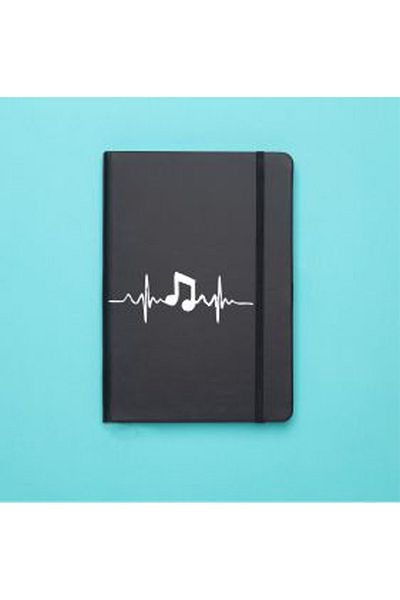 mooodcase Melody Patterned Black Thermo Notebook