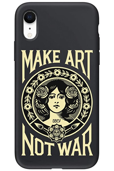 shoptocase iPhone Xr Black Launch Make Art Not War Phone Case