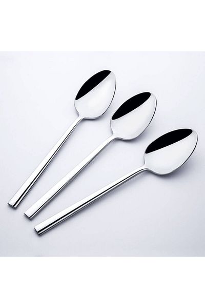 Nehir Dalyan Model Simple 1 Set of 6 Dinner Spoons Set