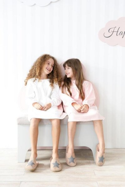Nanu Bedtime Kız Çocuk Beyaz Gecelik