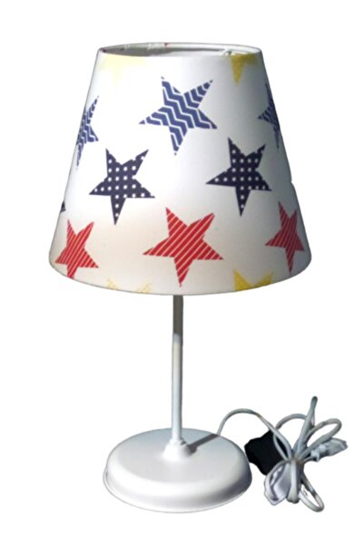 TEKAY AYDINLATMA Beyaz Yıldız Kumaş Kaplama Kız Erkek Çocuk Genç Yatak Odası ...