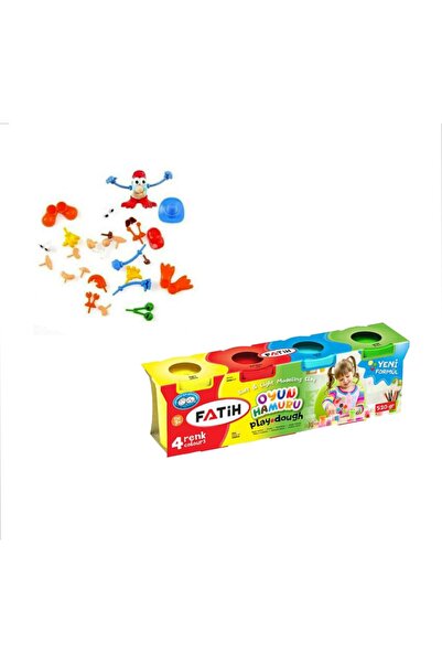 Fatih Play Dough 4 Colors and Bubu Body Parts 26 Pieces Set