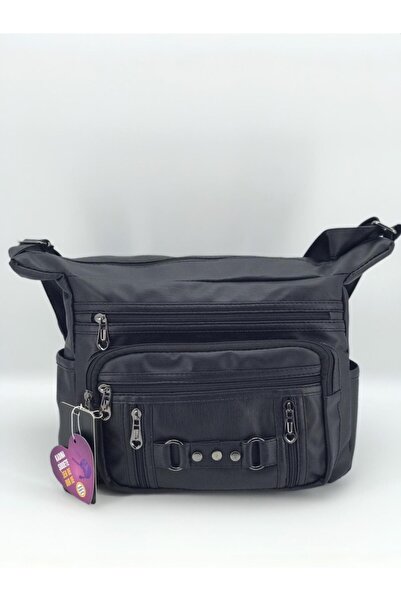 MEGA ÇANTA Geantă neagră Messenger de damă 