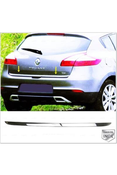 FAMS OTO AKSESUAR Renault Megane 3 Uyumlu Hb Krom Bagaj Alt Çıtası 2010-2016 ...