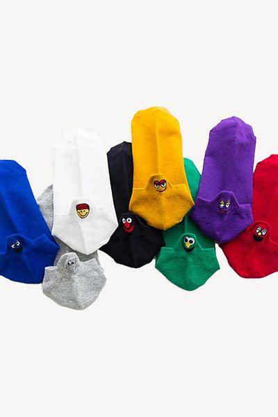 Momslab Unisex πολύχρωμες κάλτσες με μοτίβο Emoji σετ 6 τεμαχίων