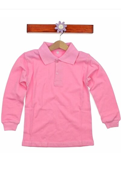 MaviMoure Unisex Uzun Kollu Pembe  T-Shirt