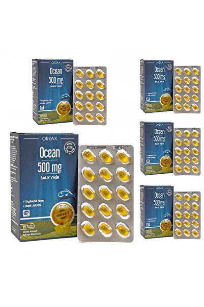 Ocean Orzax 500mg Balık Yağı Limon Aromalı X 5 Adet