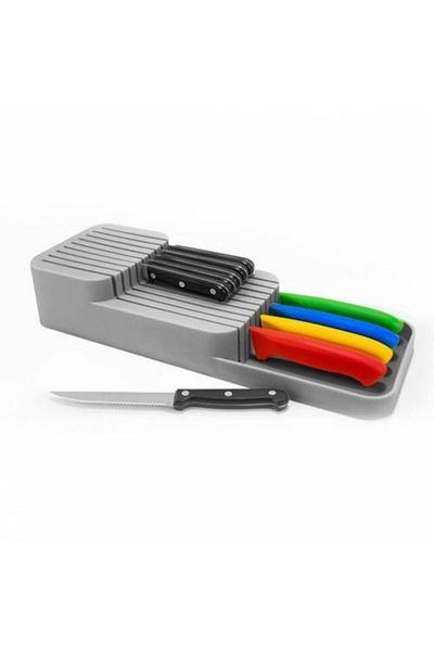 Decobella 18 Compartment Knife Holder Inside the Drawer