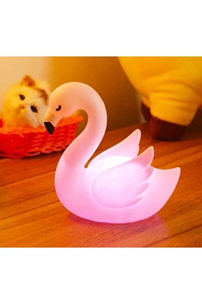 MOBGİFT Pembe Flamingo Dekoratif Gece Lambası