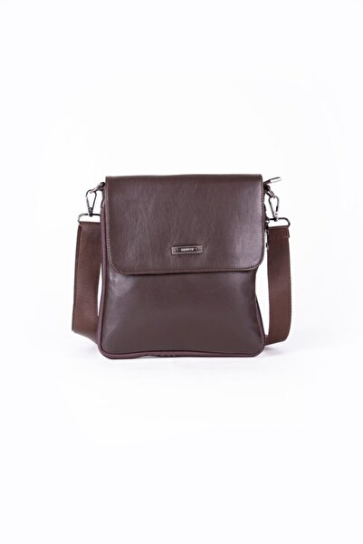 DERRYS Unisex Kahverengi Hakiki Deri Çanta