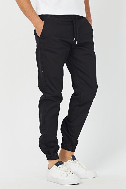Tarz Cool Men's Jogger Pants - Black, Elastic Leg, Lycra