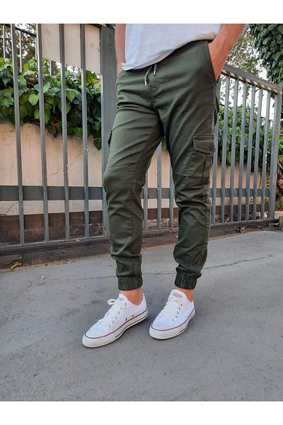 Tarz Cool Ανδρικό παντελόνι Jogger με ελαστικό πόδι Lycra Slim Fit