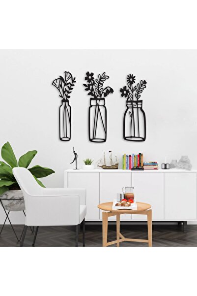 Prestijdijitalbaskı Vazo Ve Çiçekler Dekoratif Süs 25x50 cm