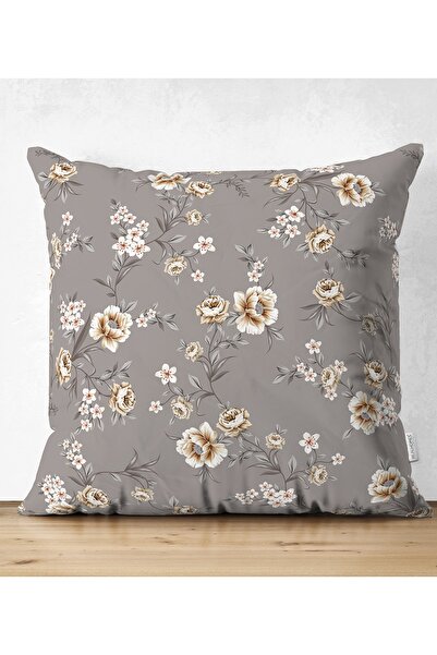 Realhomes Çift Taraflı Renkli Zemin Üzerinde Çiçek Desenli Dijital Baskılı Mo...