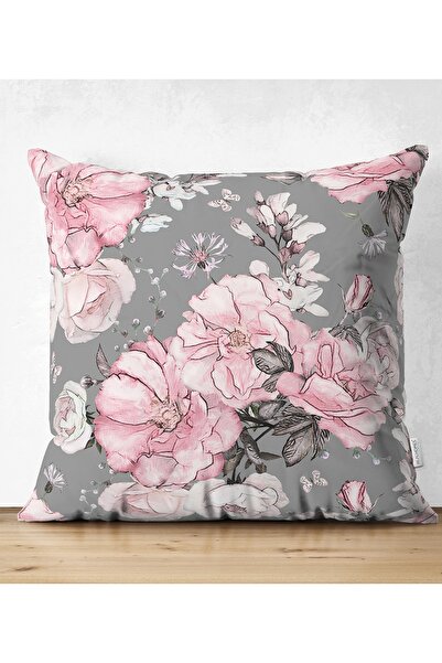 Realhomes Çift Taraflı Renkli Zemin Üzerinde Çiçek Desenli Dijital Baskılı Mo...