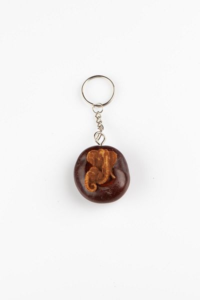Dünyadan Hediyeler Mother And Baby Elephant Keychain Handcrafted Tree
