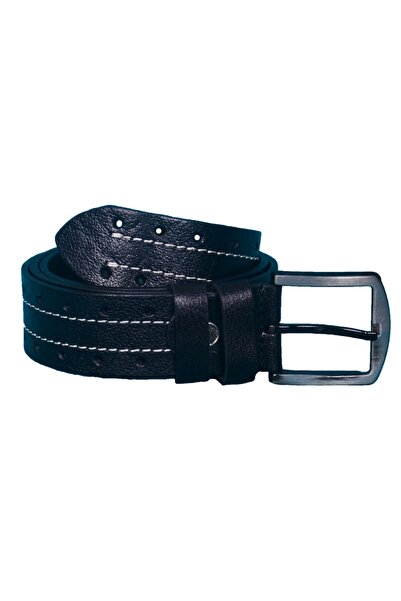 Strong Erkek Siyah Hakiki Deri Kemer