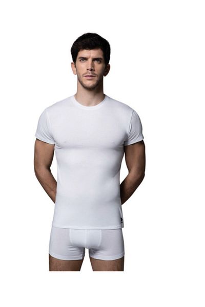 U.S. Polo Assn. Men's White Round Neck Short Sleeve Undershirt 2 Pcs