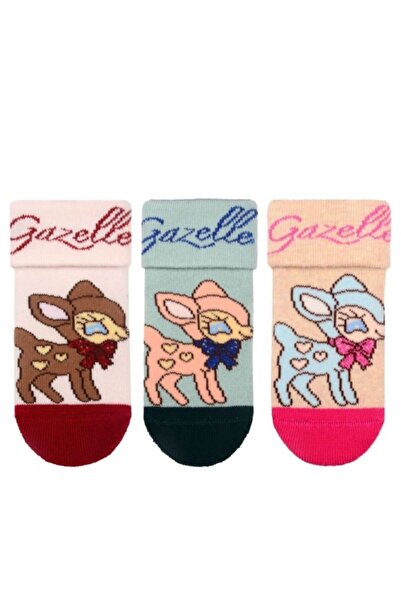 MEM SOCKS 3-Piece Non-Slip Towel Baby Socks