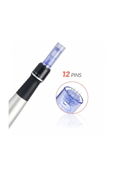 Ekai Dermapen Iğnesi- Mavi Kapaklı 12 Iğneli  10 Adet Dr.pen Ultıma A1 Cihazl...