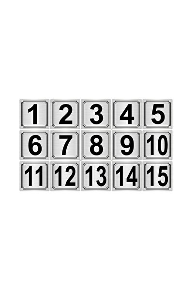 Özarslan Dizayn Metal Door, Table, Cabinet Number 3.5cmx3.5cm 15 Pieces (1..1...