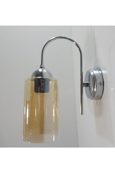 Uçar Chrome Honey Pipe Glass Sconce