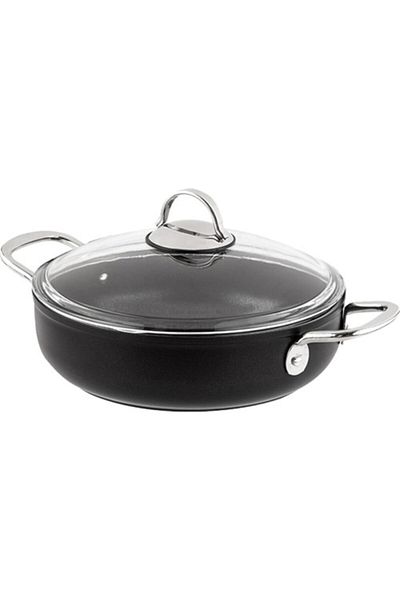 Nehir Galaxy Titanium 22 Cm Karnıyarık Pot Metal Handle Black