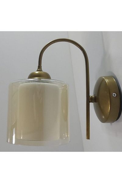 Uçar Antique Honey Double Glass Sconce