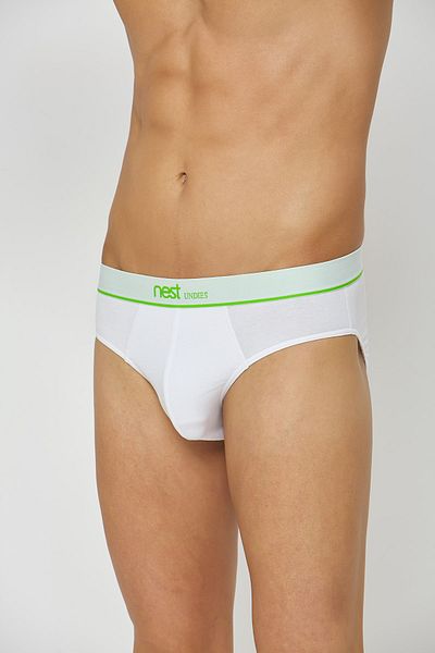 NEST Undies Ανδρικό λευκό Slip χωρίς ραφή 3 πακέτο