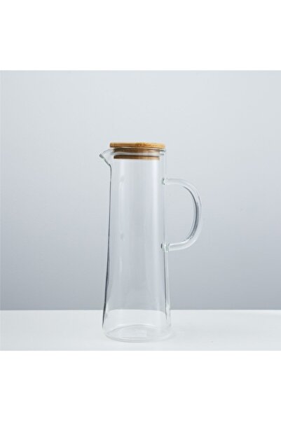 Chakra Bambu Kapaklı Cam Sürahi 800 ml