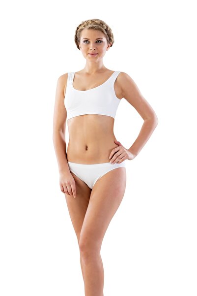 Generic Brand Ženski beli korzet sportski grudnjak bustier