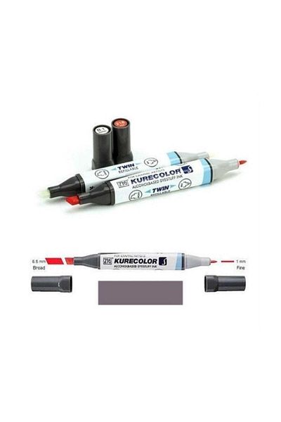 Zig Kurecolor Twin S Graphic Drawing Pen 805 Dark Gray