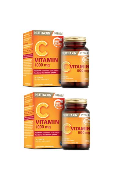 Nutraxin 30 قرص 1000 ملغ فيتامين سي × 2 قطعة