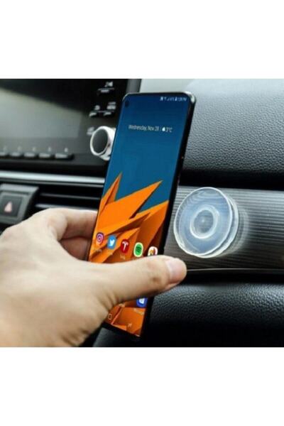 CMT Kablo Kanallı Güçlü Yapışkan Telefon Tutucu Yuvarlak