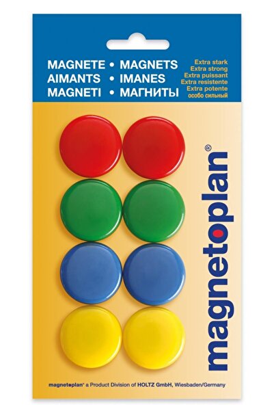 Magnetoplan Renkli Mıknatıs 30 Mm - 8 Adet